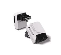 EZDIY-FAB Adattatore di Alimentazione per GPU Shield PCIe 5.1-Adattatore a 16Pin 12VHPWR/12V2x6 für 12+4pin RTX 3090Ti 4070Ti 4080 4090 GPU,Angolo Retto di 90 Gradi -Tipo RVS,Bianco,1Pack