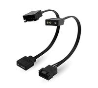 EZDIY-FAB Adattatore LED ARGB per Ventola NZXT,Ventola F120 AER RGB,Non è Necessario un Hub CAM NZXT,Compatibile con Aura Fusion Mystic Light,Due in Confezione