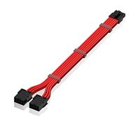 EZDIY-FAB Cavo di Estensione PSU da 12Pin a Doppio 8P,16AWG PCIe Cavo di Estensione a Manicotto per RTX 3060ti 3070 3080 3080ti 3090-Rosso[300mm]
