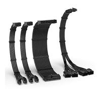 EZDIY-FAB Kit di Cavi con Manicotto PCIE 5.0 12VHPWR,Prolunga del Cavo di Alimentazione 16AWG,Cavo di Estensione da 24 PIN-ATX/(4+4) PIN-EPS/(12+4) PIN a 4X 8 PIN PCIE- RTX4090/4080/4070Ti-Nero