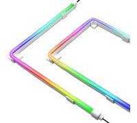 EZDIY-FAB Kit di Striscia LED indirizzabile di fascia alta per PC 5V ARGB sincronizzazione della scheda madre, con 3 tipi di clip di montaggio striscia di illuminazione liscia-2X 400mm