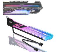 EZDIY-FAB RGB GPU Holder 5V 3-Pin Colorful RGB Graphics Card GPU Support Video Card Holder Bracket, Video Card Sag Holder/Holster Bracket- 309-1