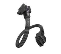 EZDIY-FAB UNIFAS ARGB Cavo di prolunga GPU a 16 pin 12VHPWR per RTX serie 40/50, 16AWG 90° ad angolo retto 12V-2x6 PCIe 5.1 cavo di prolunga PSU, sincronizzazione RGB 5 V a 3 pin, design del cavo