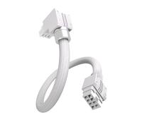 EZDIY-FAB UNIFAS ARGB - Cavo di prolunga GPU a 8 pin, 16 AWG 90° ad angolo retto PCIe a 8 pin (6+2), sincronizzazione RGB a 5 V a 3 pin, design del cavo unificato, solo 8 pin, bianco RVS