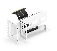 EZDIY-FAB Vertical PCIe 4.0 GPU Mount Bracket Graphic Card Holder with 5V 3 Pin ARGB LED Module, Video Card VGA Support Kit with PCIe 4.0 X16 Gen4 17cm/6.69in Riser Cable 90 Degree Right Angle (White)