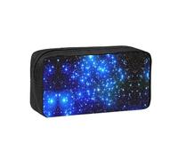 EZDLOWVBA Astuccio blu con stelle brillanti per ragazzi e ragazze, portapenne per la scuola secondaria per bambini e ragazze, astuccio portapenne per ufficio e università