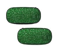EZDLOWVBA Astuccio con paillettes verdi con stampa scintillante per ragazzi e ragazze, grazioso astuccio con cerniera organizer per studenti astuccio per figlia figlio astuccio da scrivania, Nero ,
