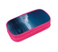 EZDLOWVBA Astuccio con stampa blu oceano e cielo per ragazzi e ragazze, grazioso astuccio con cerniera organizer per studenti astuccio per figlia figlio astuccio da scrivania, rosa, taglia unica