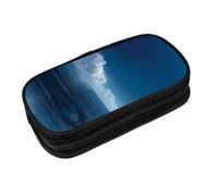 EZDLOWVBA Astuccio con stampa blu oceano e cielo per ragazzi e ragazze, grazioso astuccio con cerniera organizer per studenti astuccio per figlia figlio astuccio da scrivania, Nero , One Size, Beauty