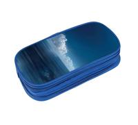 EZDLOWVBA Astuccio con stampa blu oceano e cielo per ragazzi e ragazze, grazioso astuccio con cerniera organizer per studenti astuccio per figlia figlio astuccio da scrivania, Blu, One Size, Beauty