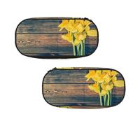 EZDLOWVBA Astuccio con stampa bouquet di narcisi per ragazzi e ragazze, grazioso astuccio con cerniera per studenti, astuccio per figlia, figlio, astuccio da scrivania, Nero , Taglia unica, Beauty