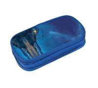 EZDLOWVBA Astuccio con stampa cielo stellato sul mare per ragazzi e ragazze, grazioso astuccio con cerniera organizer per studenti astuccio per figlia figlio astuccio da scrivania, Blu, One Size