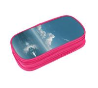 EZDLOWVBA Astuccio con stampa cielo trasparente per ragazzi e ragazze, grazioso astuccio con cerniera organizer per studenti astuccio per figlia figlio astuccio da scrivania, rosa, taglia unica