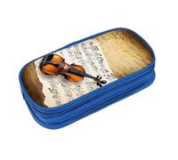 EZDLOWVBA Astuccio con stampa di farfalle e violoncello per ragazzi e ragazze, grazioso astuccio con cerniera per studenti, astuccio per figlia, figlio, astuccio da scrivania, Blu, Taglia unica,