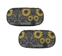 EZDLOWVBA Astuccio con stampa di girasoli e scritta "You are My Sunflower", per ragazzi e ragazze, grazioso astuccio con cerniera per studenti, astuccio per matite da scrivania per figlia e figlio,