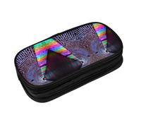 EZDLOWVBA Astuccio con stampa olografica di sogni per ragazzi e ragazze, grazioso astuccio con cerniera, per studenti, astuccio per figlia, figlio, astuccio da scrivania, Nero , Taglia unica, Beauty