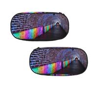 EZDLOWVBA Astuccio con stampa olografica di sogni per ragazzi e ragazze, grazioso astuccio con cerniera, per studenti, astuccio per figlia, figlio, astuccio da scrivania, Nero , Taglia unica, Beauty