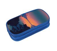 EZDLOWVBA Astuccio con stampa Sunset Glow per ragazzi e ragazze, grazioso astuccio con cerniera per studenti, astuccio per matite per figlia, figlio, astuccio da scrivania, Blu, taglia unica, Beauty