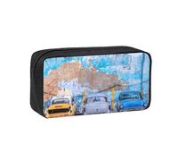 EZDLOWVBA Astuccio per matite con stampa a parete con vecchia auto, per ragazzi e ragazze, portapenne per la scuola secondaria per bambini e ragazze, astuccio per matite e cancelleria per ufficio e