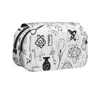 EZDLOWVBA Astuccio per matite con stampa chimica, grande capacità, con 2 scomparti, portapenne, organizer per cancelleria