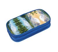 EZDLOWVBA Astuccio per matite con stampa di natura con vista sul lago e montagna, per ragazzi e ragazze, grazioso astuccio con cerniera per studenti, astuccio per figlia, figlio, astuccio da