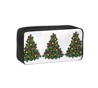 EZDLOWVBA Astuccio per matite portatile con stampa albero di Natale, per studenti, per bambini, astuccio per cancelleria, custodia per cancelleria