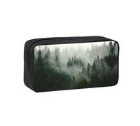 EZDLOWVBA Astuccio per matite portatile con stampa di alberi verdi e paesaggi per studenti e bambini, astuccio per cancelleria durevole, custodia per borsa capiente