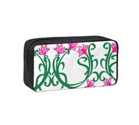 EZDLOWVBA Astuccio portatile con stampa di fiori di loto Namaste, per studenti, per bambini, astuccio per cancelleria, custodia per cancelleria, capacità