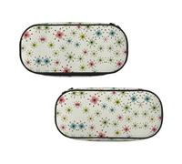 EZDLOWVBA Atomic - Astuccio con stampa a stelle, per ragazzi e ragazze, grazioso astuccio con cerniera, per studenti, per figlia, figlio, scrivania, Nero , Taglia unica, Beauty Case