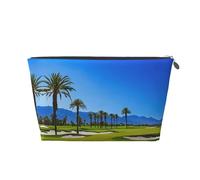 EZDLOWVBA Beauty case da viaggio con stampa campo da golf by The Sea, borsa per trucchi da viaggio, borsa per cosmetici, borsa impermeabile per donne e ragazze, Argento, Taglia unica, Beauty Case