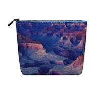 EZDLOWVBA Beauty Grand Canyon Print Beauty Grand Canyon Print Fake Hemp Makeup Bag - Borsa per il trucco in canapa finta per viaggi e uso quotidiano - Borsa cosmetica riutilizzabile, astuccio con