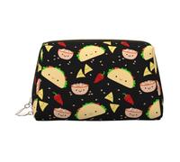 EZDLOWVBA Borsa cosmetica da viaggio da donna con stampa martedì per feste, organizer con cerniera, borsa per il trucco da toeletta, borsa per il trucco in pelle leggera, Oro, Taglia unica