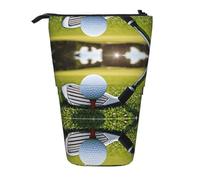 EZDLOWVBA Borsa da cancelleria con stampa di golf club per ragazzi e ragazze, supporto portamatite con cerniera, custodia telescopica, studenti e ufficio scuola media