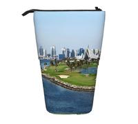 EZDLOWVBA Borsa da cancelleria con stampa di golf yacht club per ragazzi e ragazze, supporto portamatite, astuccio con cerniera, custodia telescopica, studenti e ufficio scuola media