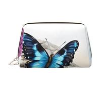 EZDLOWVBA Borsa da viaggio da donna con stampa a farfalla Zen, organizer con cerniera, trousse per il trucco, trousse in pelle leggera, Oro, Taglia unica