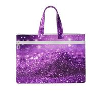 EZDLOWVBA Borsa di totalizzatore della tela di canapa della stampa di scintillio viola scintillante,