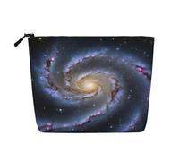 EZDLOWVBA Borsa per il trucco in canapa finta con stampa dell'universo stellato con stampa spaziale dell'universo stellato, essenziale per viaggi e uso quotidiano, borsa cosmetica riutilizzabile,