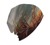 EZDLOWVBA Cappello lavorato a maglia per adulti con stampa di anatre selvatiche che volano da caccia, morbido berretto traspirante con stampa su tutta la superficie, berretto da indossare tutti i