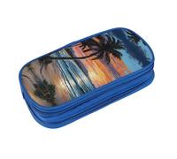 EZDLOWVBA Coconut Beach Sunset Amaca Stampa Matite Astucci Ragazzi Ragazze Bella Matita con Zip Organizer per Studenti Astuccio per Figlia Figlio Scrivania Matite Pouch, Blu, Taglia unica, Beauty Case