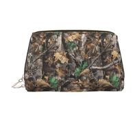 EZDLOWVBA Cold Tree - Trousse da viaggio da donna, con stampa mimetica, con cerniera, per cosmetici, articoli da toeletta, in pelle leggera, Oro, Taglia unica