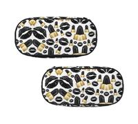 EZDLOWVBA Cool Black Labbra Stampa Astucci Ragazzi Ragazze Bella Matita con Zip Organizer per Studenti Astuccio per Figlia Figlio Scrivania Matita Pouch, Nero , Taglia unica, Beauty Case