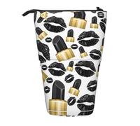 EZDLOWVBA Cool Black Lips, borsa per cancelleria per ragazzi e ragazze, supporto per matite, astuccio con cerniera, custodia telescopica, studenti e ufficio scuola media