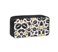 EZDLOWVBA Cool Black Lips Print Portable Student Kids Pencil Case Pen Bag Durable Stationery Pouch,Capacità Bag Pouch Holder