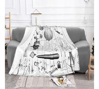 EZDLOWVBA Coperta in pile con stampa fisica per divano e letto, accogliente, morbida, leggera, calda, per tutte le stagioni