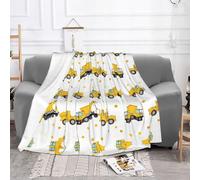 EZDLOWVBA Coperta in pile con stampa trattore agricola, per divano e letto, accogliente, morbida, leggera, calda, per tutte le stagioni