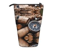 EZDLOWVBA Law of The Compass Navigation Print Stationery Bag per ragazzi e ragazze, supporto portamatite con cerniera, astuccio telescopico, studenti e ufficio scuola media