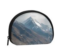 EZDLOWVBA Mini portamonete con stampa del vento dell'Himalaya, con cerniera, piccolo portafoglio per donne e uomini, organizer compatto per denaro da viaggio