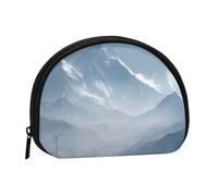 EZDLOWVBA Mini portamonete con stampa del vento dell'Himalaya, con cerniera, piccolo portafoglio per donne e uomini, organizer compatto per denaro da viaggio