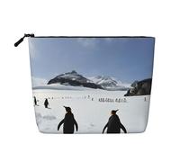 EZDLOWVBA Penguins On The Iceberg Print Penguins On The Iceberg Print Fake Hemp Makeup Bag - Borsa per il trucco in canapa finta per viaggi e uso quotidiano - Borsa cosmetica riutilizzabile, astuccio