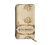 EZDLOWVBA Portafogli da donna con stampa di api rurali, grande capacità, pochette per donne e uomini, portafoglio per carte di credito in poliuretano, Nero , Taglia unica